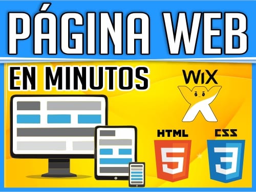 Crear pagina web en minutos con Wix