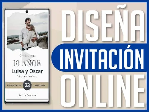 Diseña invitación online