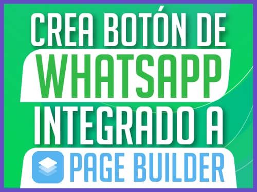 Botón de Whatsapp page builder