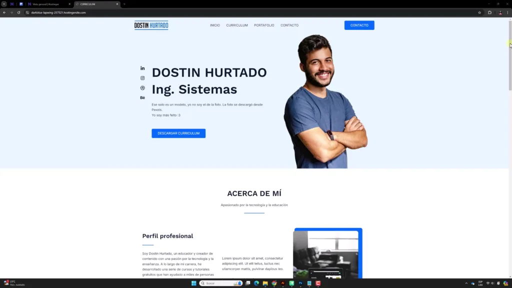 vlcsnap-2024-09-27-10h24m17s670 enseña un curriculum web profesional