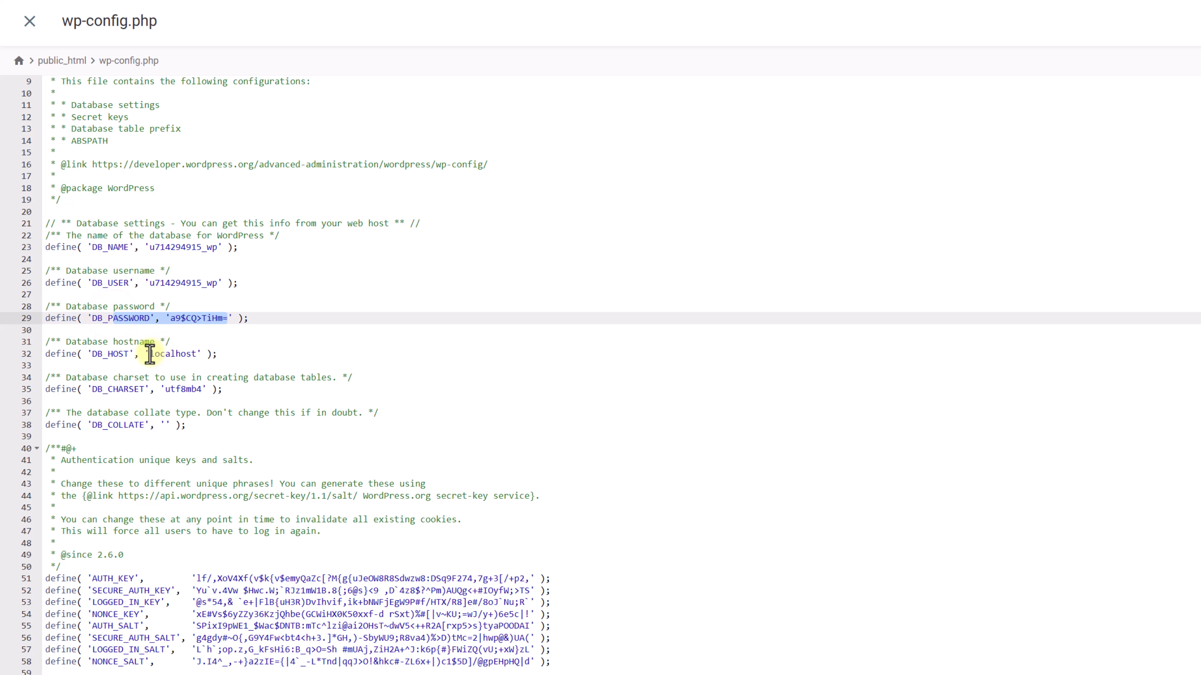 Configurar base de datos Configurar base de datos en hosting