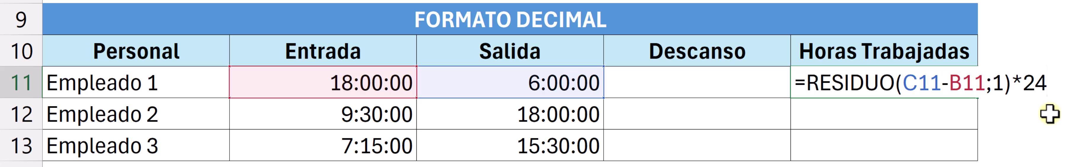 función residuo aplicar función residuo